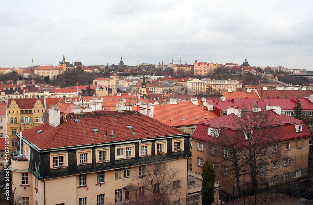 Obraz premium Roofs of the city of Prague
