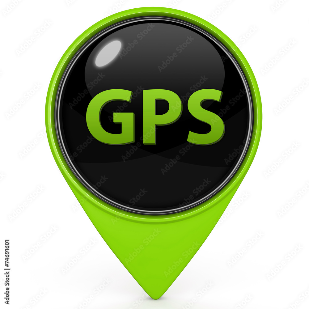 Gps pointer icon on white background Gps pointer icon on white background
