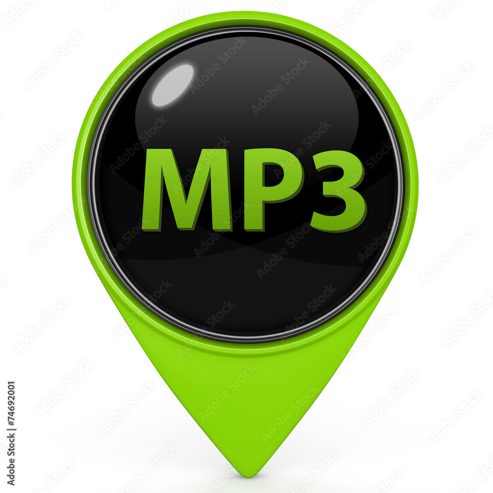 MP3 pointer icon on white background MP3 pointer icon on white background