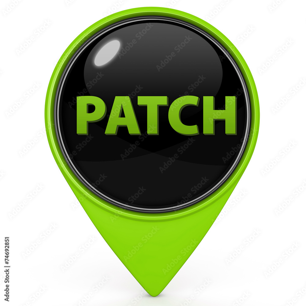 Patch pointer icon on white background Patch pointer icon on white background