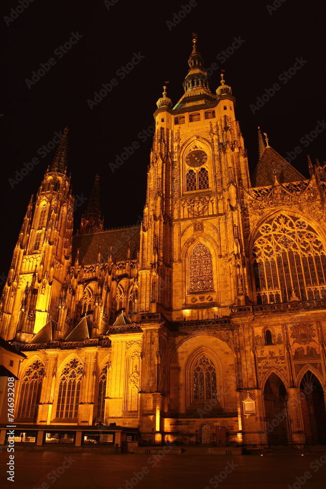St Vitus Cathedral at night