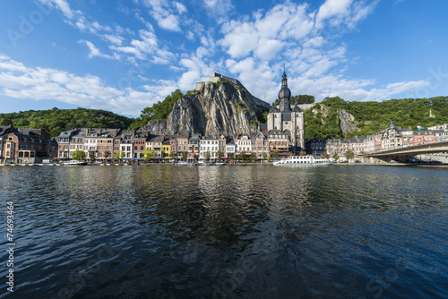 Meuse River passing through Dinant, Belgium.