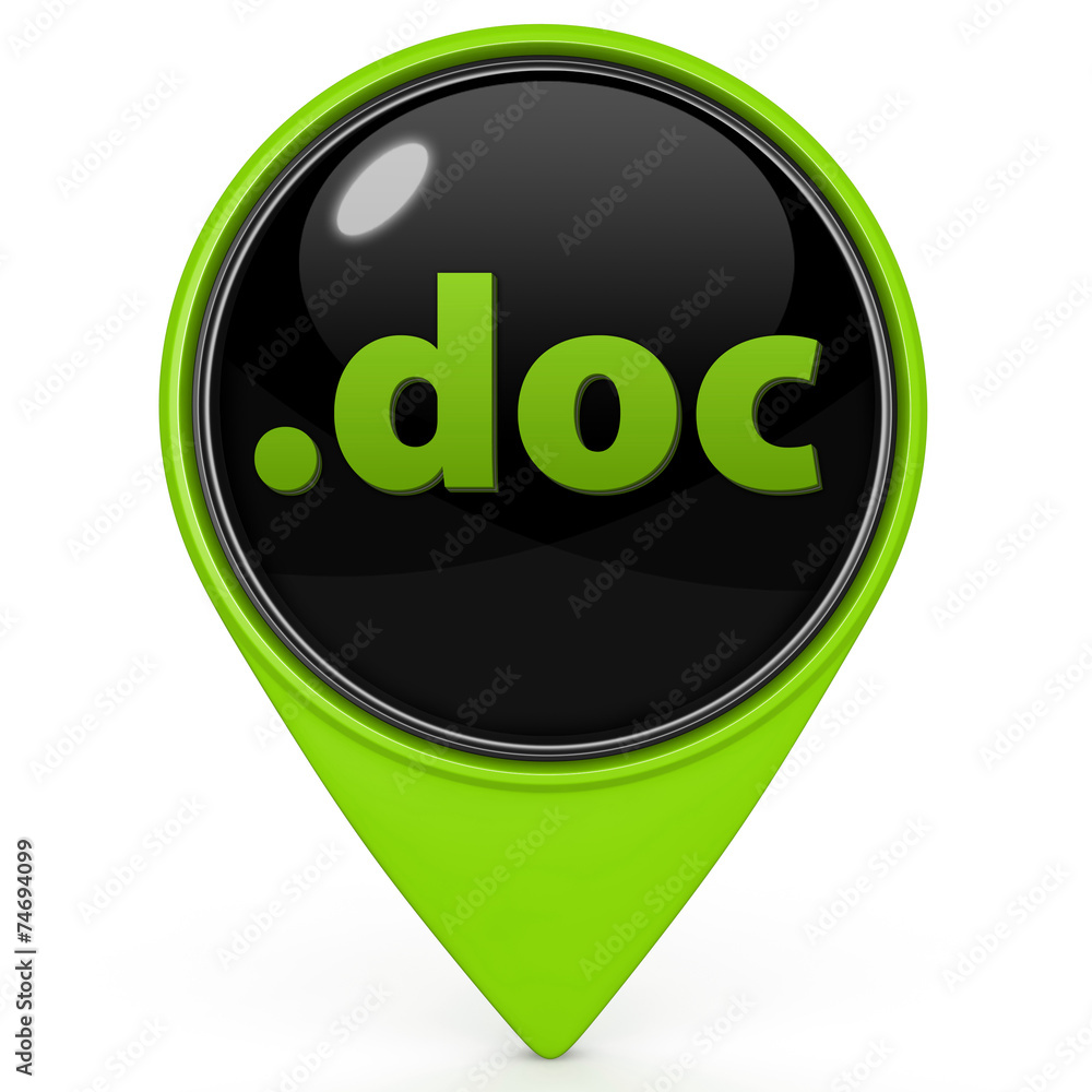 .doc pointer icon on white background