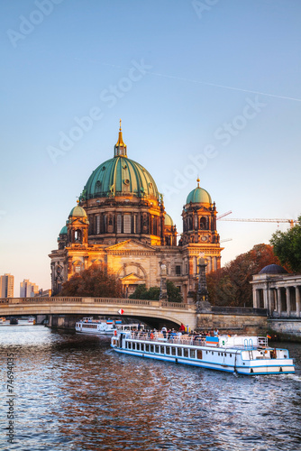 Berliner Dom cathedral in the evening