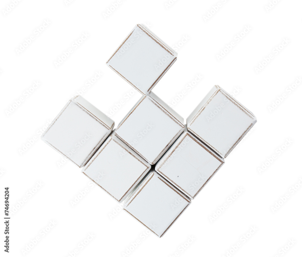 Educational cubes, isolated on white Educational cubes, isolated on white