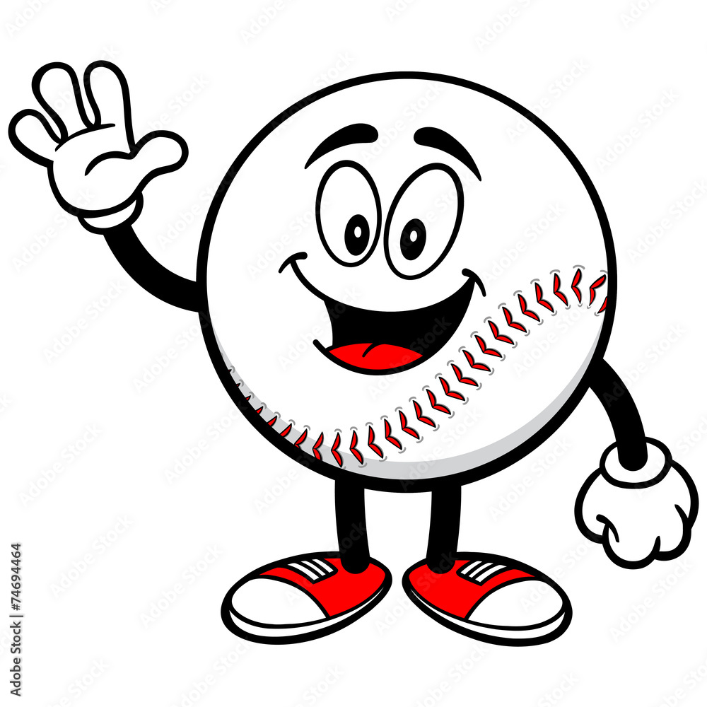 Baseball Mascot Waving