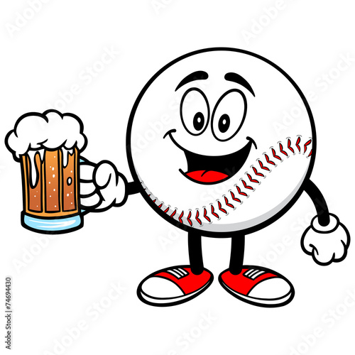 Baseball Mascot with Beer