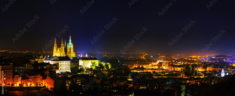Panoramic overview of Prague