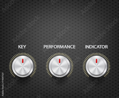kpi adjustable volume on dark hexagon pattern