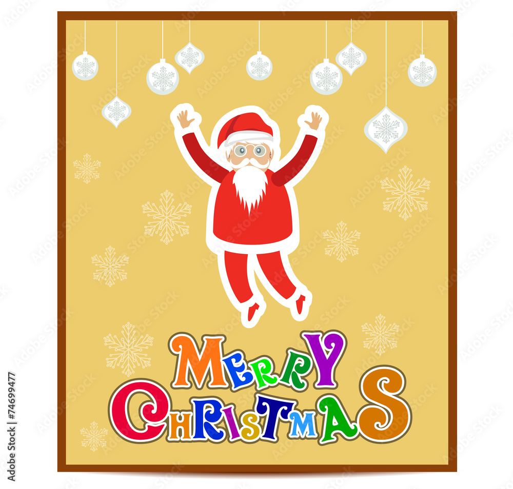 Fototapeta premium Merry Christmas Greeting Card