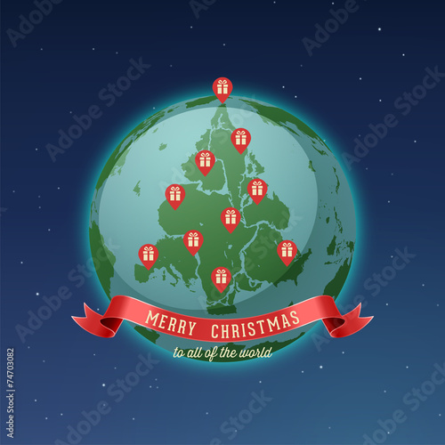 Holiday Greeting Card, Merry Christmas to all of the world