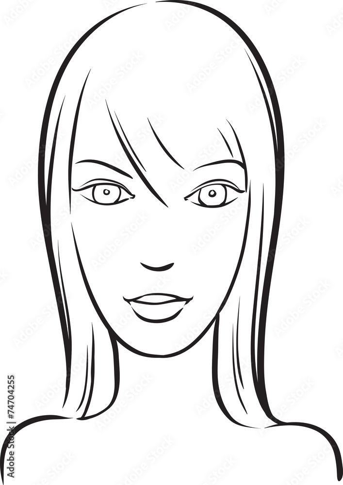 whiteboard drawing - Beautiful woman whiteboard drawing - Beautiful woman