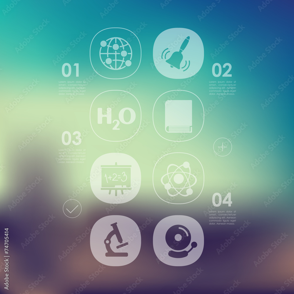 education infographic with unfocused background education infographic with unfocused background