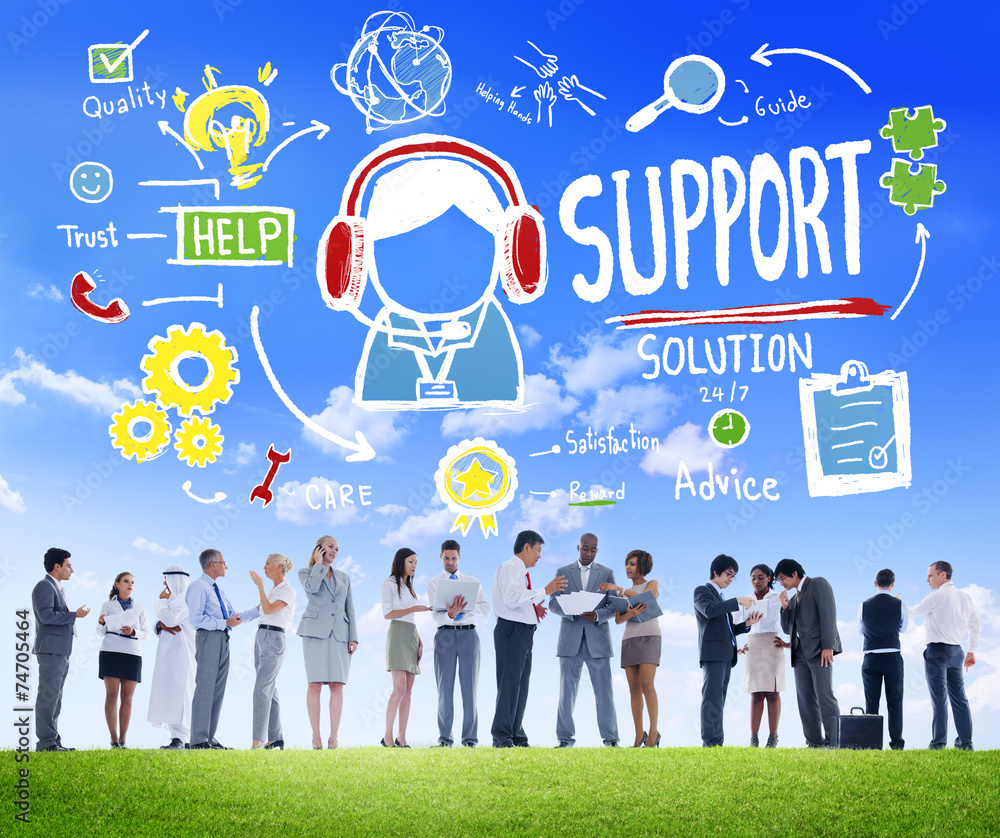 Support Solution Help Care Satisfaction Concept Support Solution Help Care Satisfaction Concept