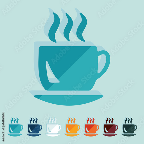 Flat design: coffee
