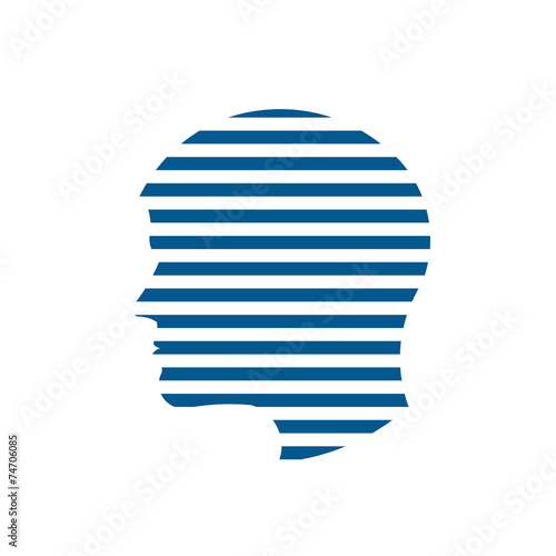 Man Head stripes logo
