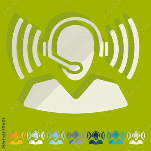 Flat design: call center