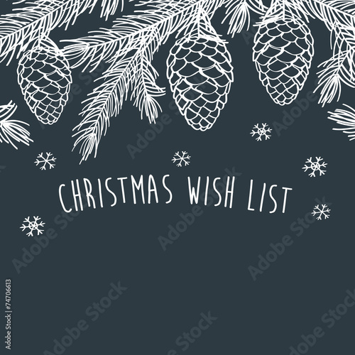 Christmas wish list. Merry Christmas. Happy New Year.
