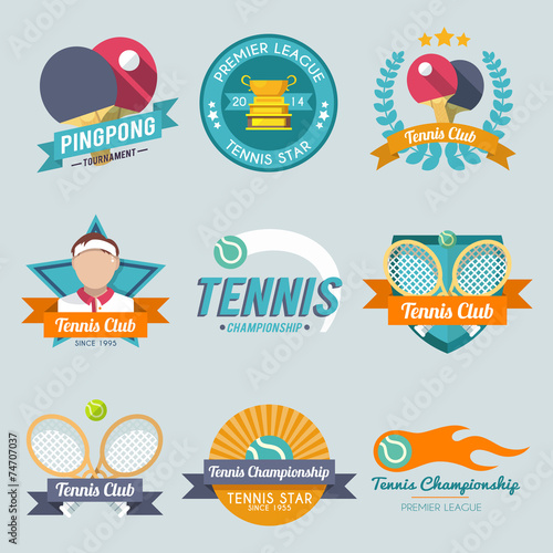 Tennis Label Set