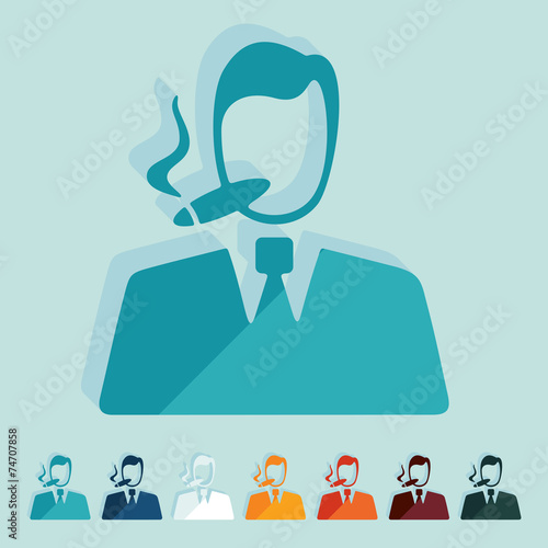 Flat design: player casino