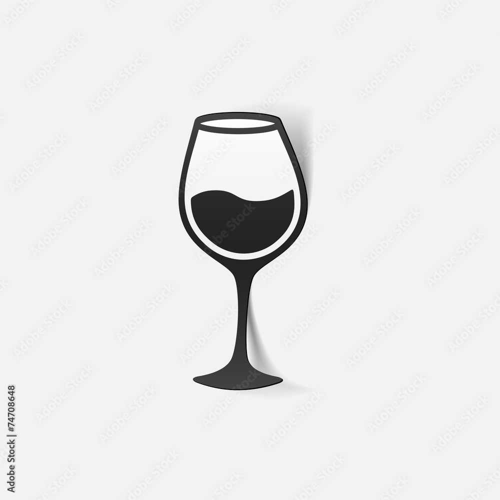 realistic design element: wineglass realistic design element: wineglass