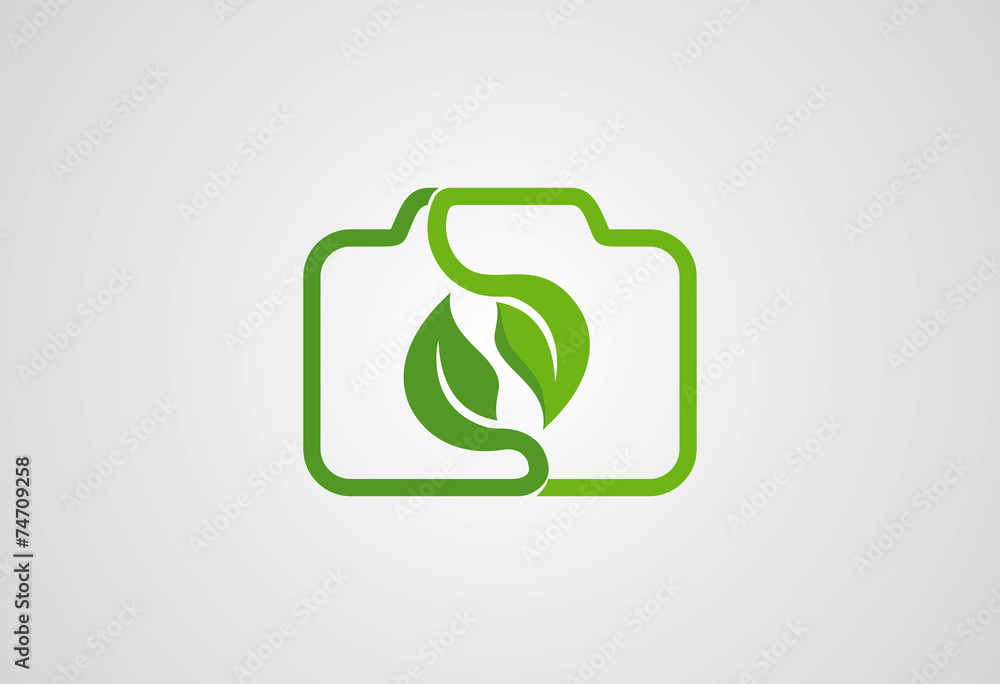 Nature through focus camera logo vector Nature through focus camera logo vector