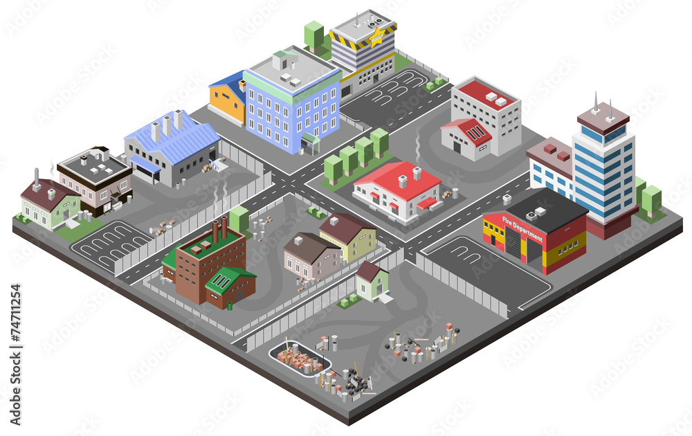 Fototapeta premium Industrial Area Concept