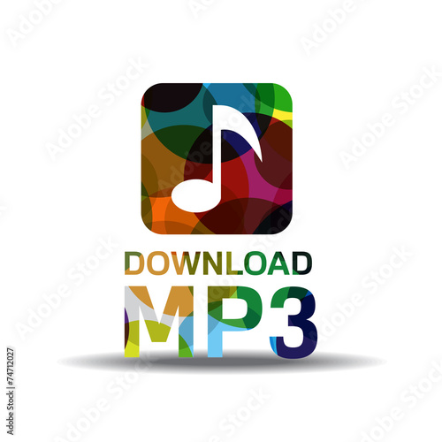 MP3 Download Colorful Vector Icon Design