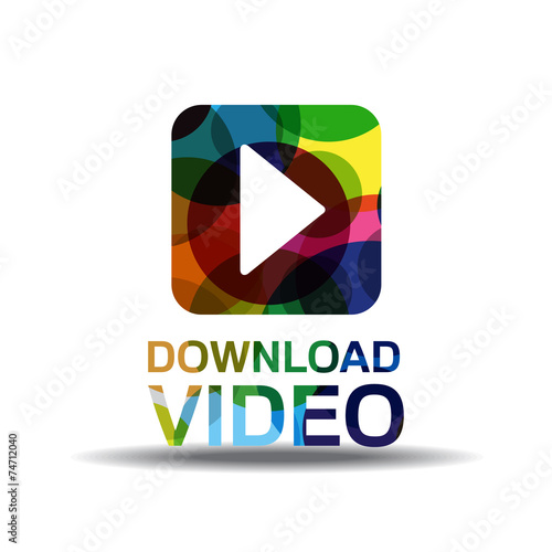 Free Download Download Video Colorful Vector Icon Design - GFXLoad