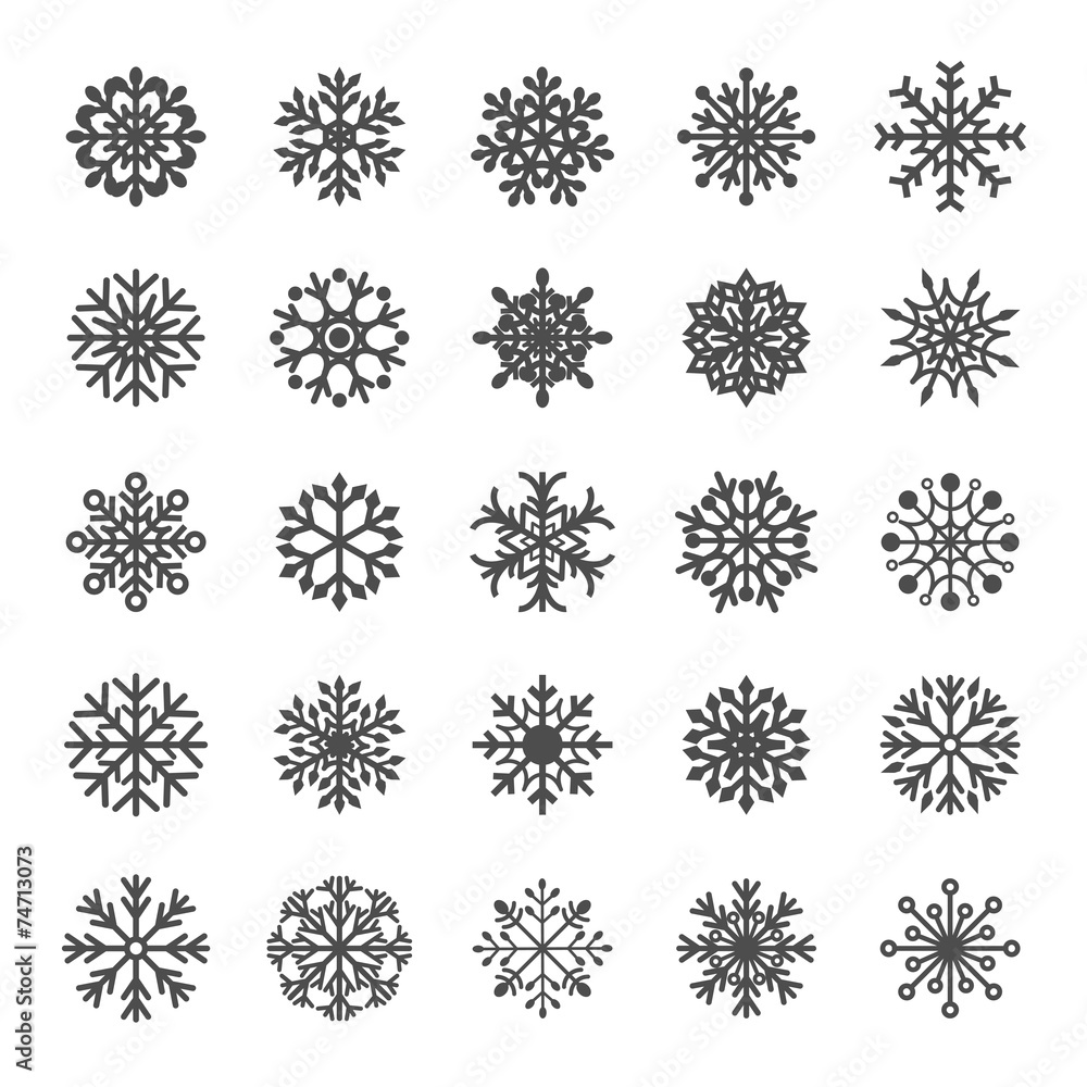 snowflake icon set 12, vector eps10 snowflake icon set 12, vector eps10
