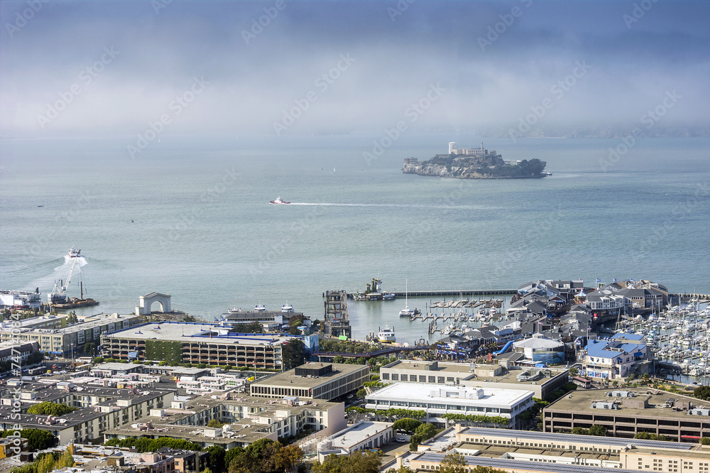 Alcatraz and San Francisco harbor