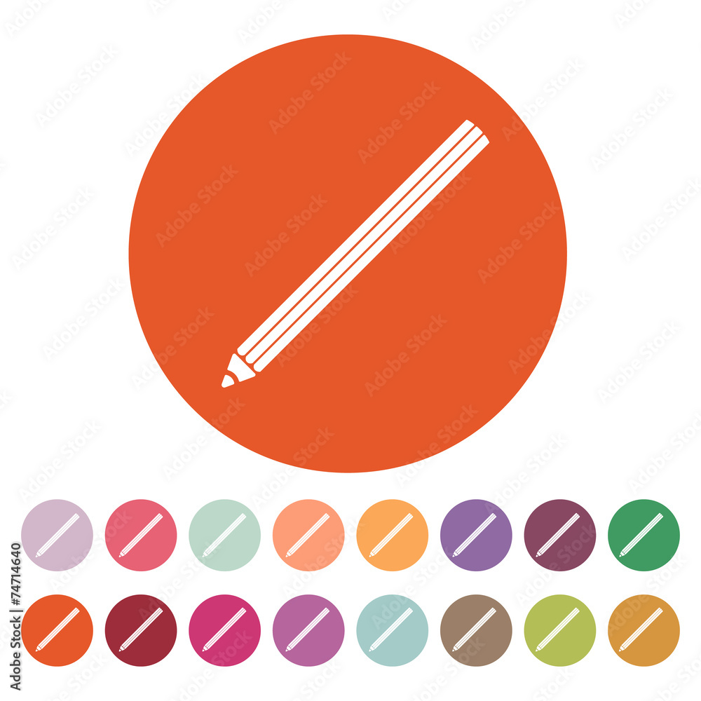 The pencil icon. Pencil symbol. Flat. The pencil icon. Pencil symbol. Flat.