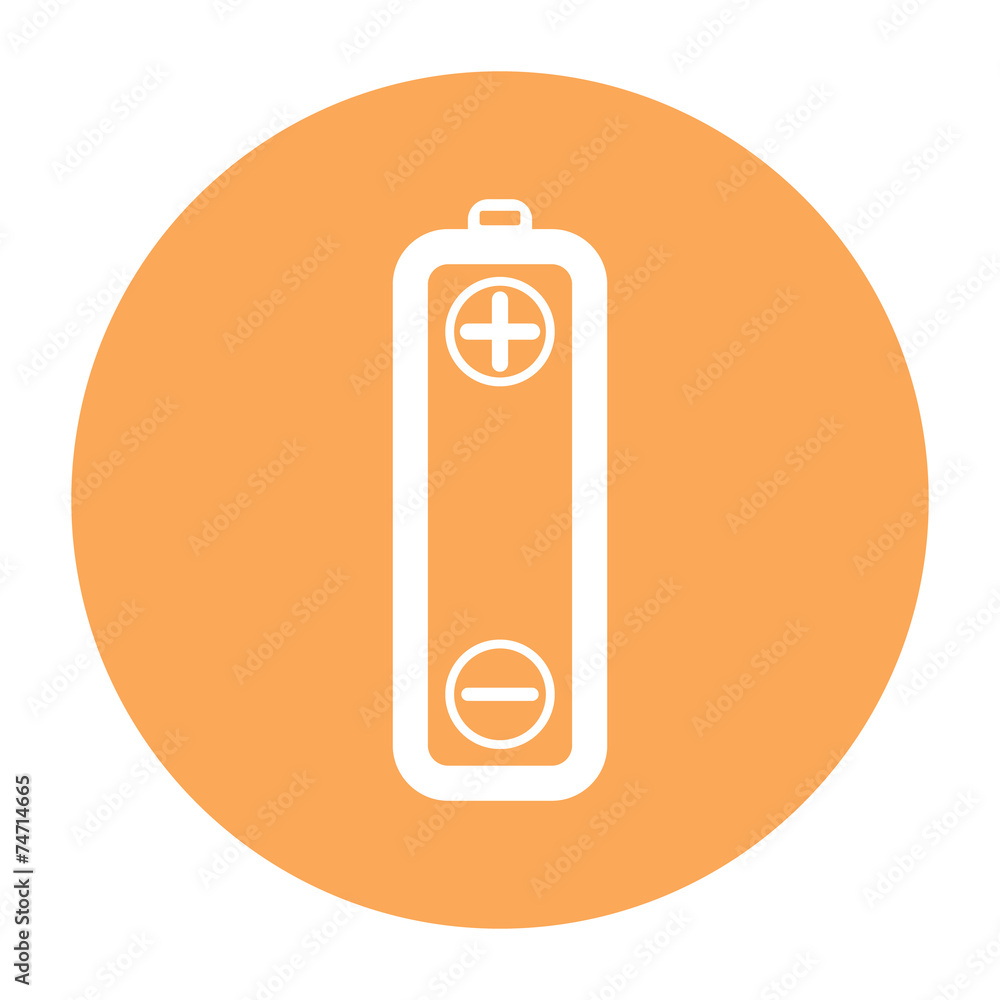 Vector battery icons on white background