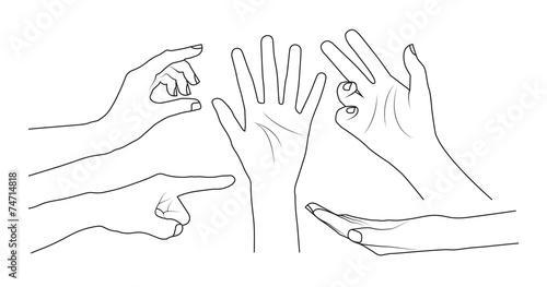 Set of hands