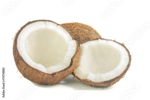 Coconut isolated on white Background