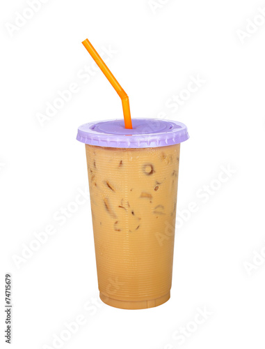 Iced Coffee isolated on white background