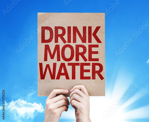 Drink More Water card with beautiful day © gustavofrazao
