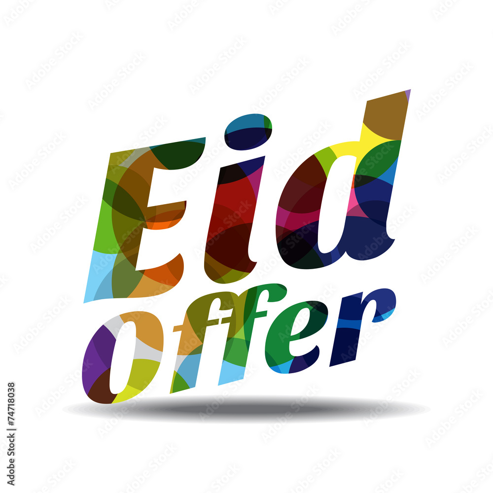 Fototapeta premium Eid Offer Colorful Vector Icon Design