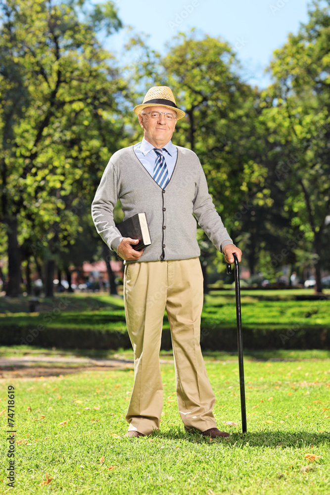 Fototapeta premium Senior gentleman posing in park