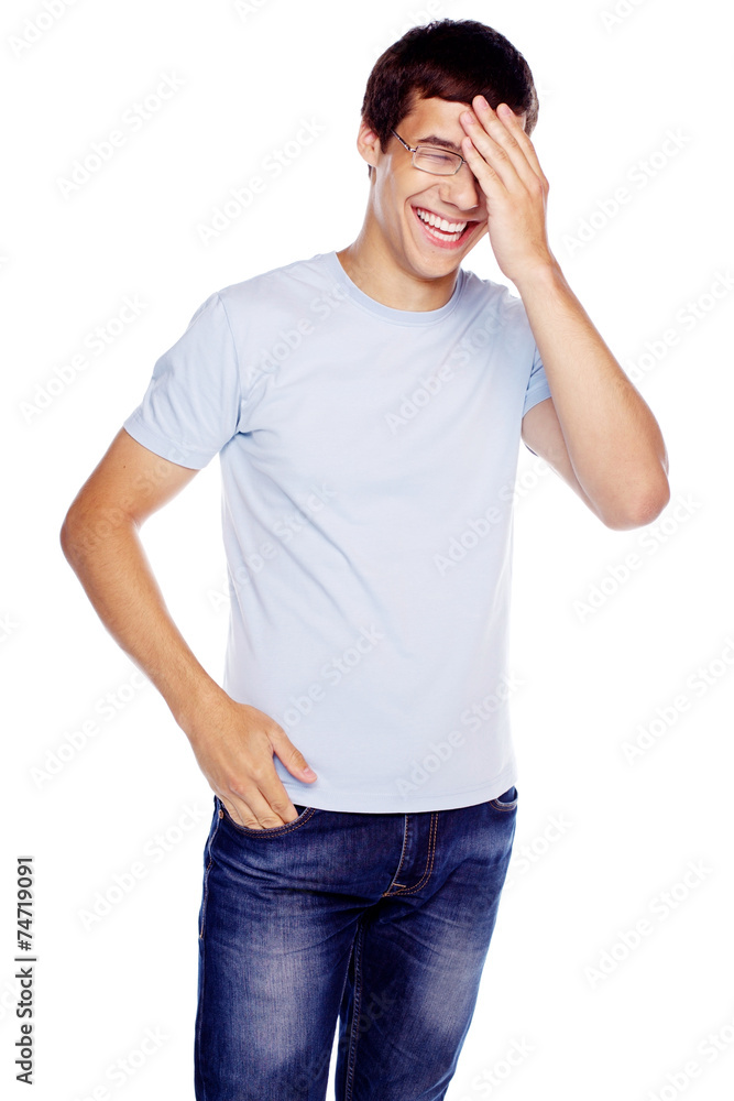 Guy with hand on head Guy with hand on head