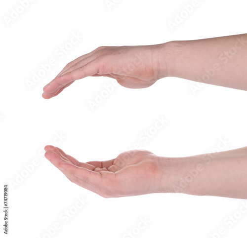Hands forms care symbol.
