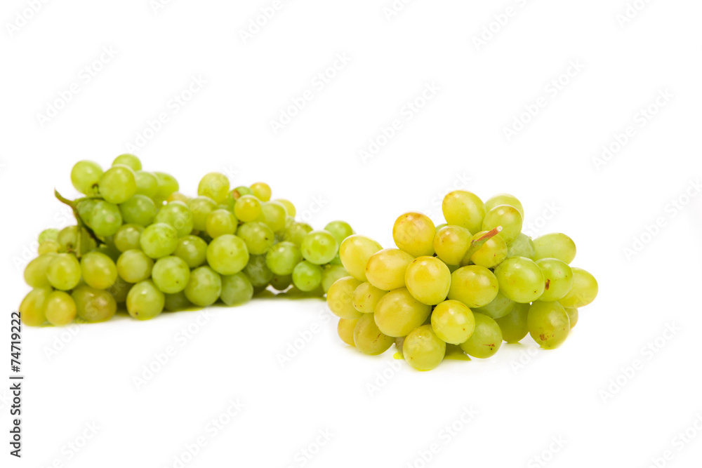 Bunch of white grapes.