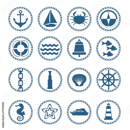 set of sea icons
