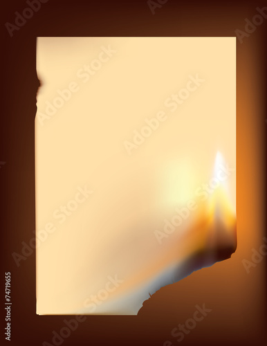 Burning paper