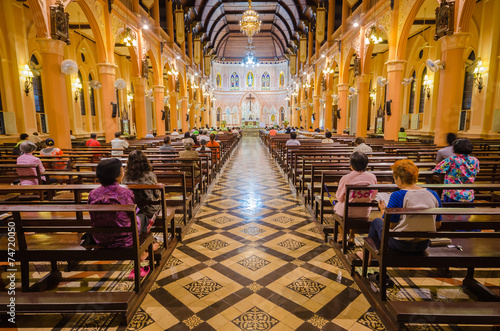Inside the Cathedral of the Immculate Conception Chanthaburi, Th