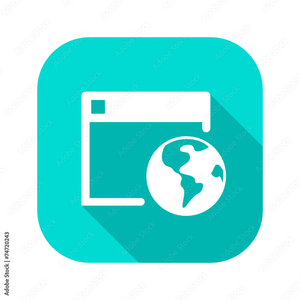 Flat Long Shadow Icon