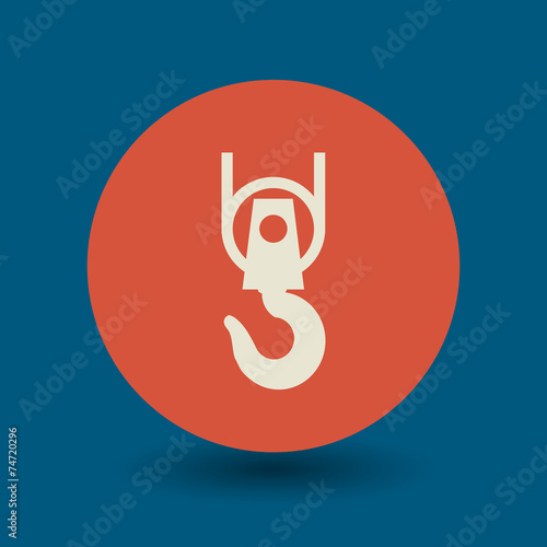 Crane hook symbol, vector