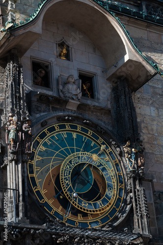 Prague astronomical clock closeup