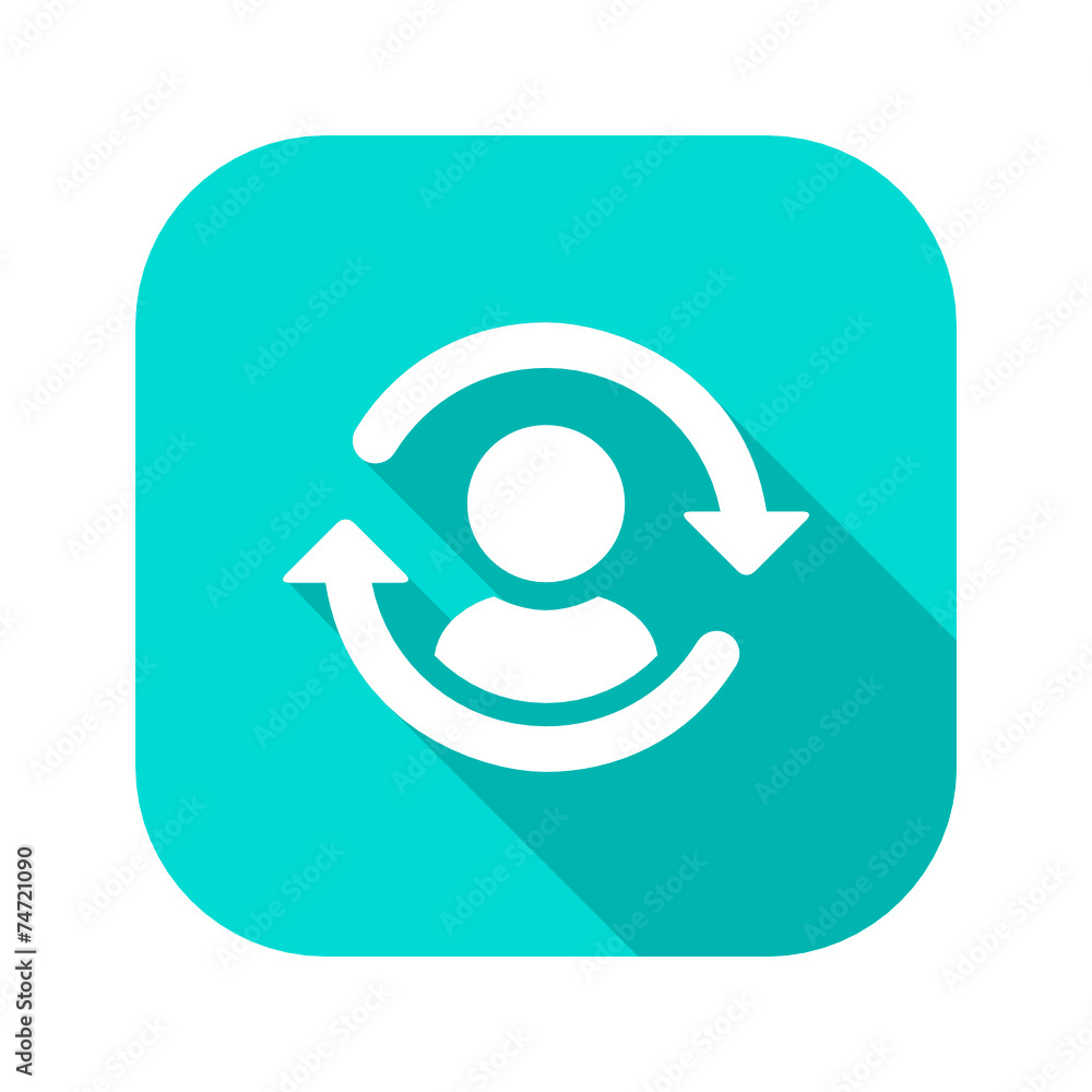 Flat Long Shadow Icon Flat Long Shadow Icon