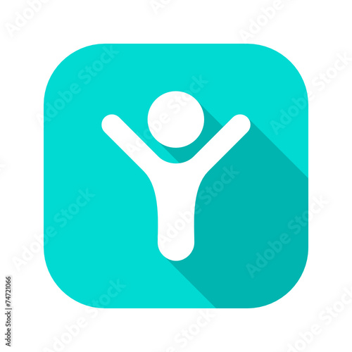 Flat Long Shadow Icon